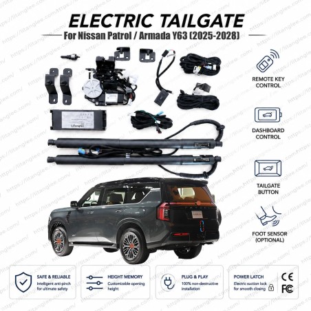 KIT ELETTRIFICAZIONE PORTELLONE DEDICATO NISSAN PATROL ARMADA Y63 DAL 2025