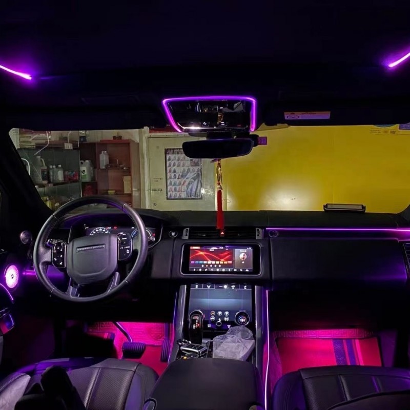 Led Interni Auto Senza Fili, Luce Interna Auto USB Luce Touch a Led RGB 12