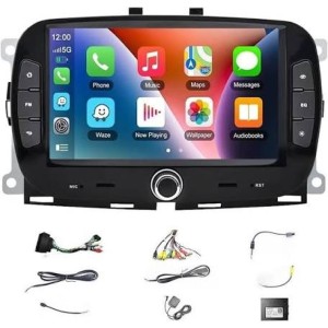 CARTABLET FIAT 500 DAL 2016  CARPLAY ANDROID AUTO E SIM 4G 2GB RAM 64 ROM MODELLO ECONOMICO