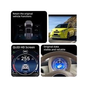 CONTAKM DIGITALE 7 " , VIRTUAL COCKPIT PER FIAT 500 (2007-2024)