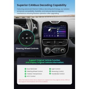 CARTABLET RENAULT CLIO DAL  2013 AL 2018 CARPLAY ANDROID AUTO E SIM 4G 2GB RAM 64 ROM MODELLO ECONOMICO