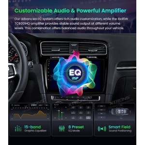 CARTABLET WOLKSWAGEN GOLF 7  DAL 2013 AL 2017 CARPLAY ANDROID AUTO E SIM 4G 2GB RAM 64 ROM MODELLO ECONOMICO