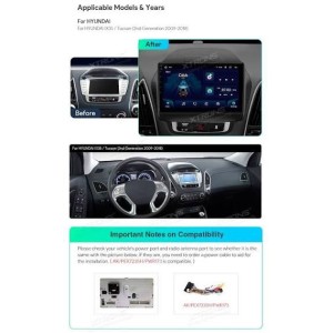 CARTABLET HYUNDAI IX35  DAL 2009 AL 2018 CARPLAY ANDROID AUTO E SIM 4G 4GB RAM 64 ROM