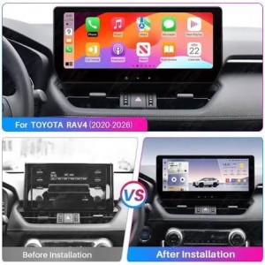 CARTABLET 12,3 " TOYOTA RAV4 XA50 (2018-2023) CARPLAY ANDROID AUTO E SIM 4G 4 GB RAM 64 ROM