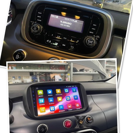 CARTABLET FIAT 500X DAL 2015 CON CARPLAY ANDROID AUTO E SIM 4G 8GB RAM 128 ROM  OCTACORE