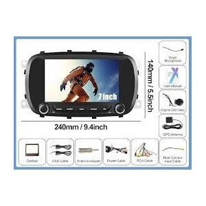 CARTABLET 7 POLLICI  FIAT 500X DAL 2015 CON CARPLAY ANDROID AUTO E SIM 4G 6GB RAM 128 ROM  OCTACORE (MODELLO CON POMELLO)