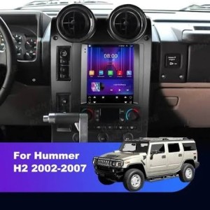 CARTABLET  10" HUMMER  H2 (2003-2008) TESLA STYLE  CON CARPLAY ANDROID AUTO E SIM 4G 8GB RAM 128 ROM